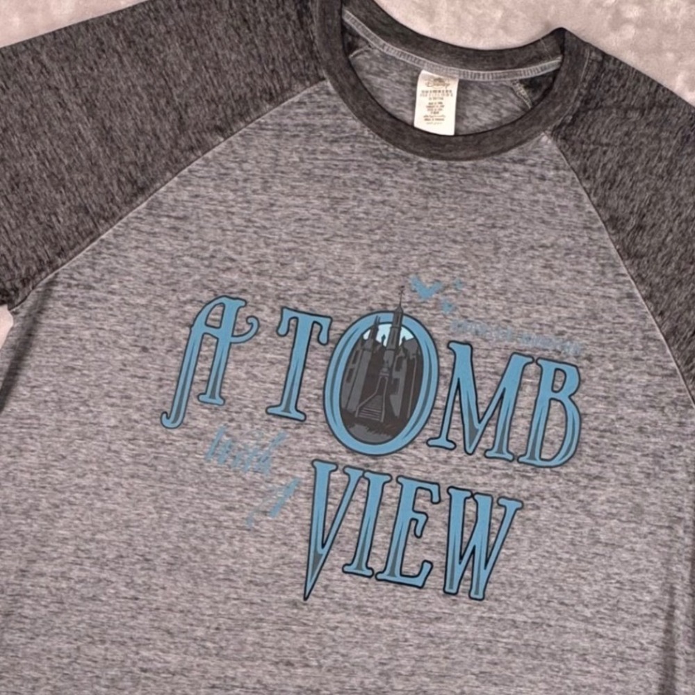 Disney Haunted Mansion A Tomb With A View Raglan T-Shirt Gray XL